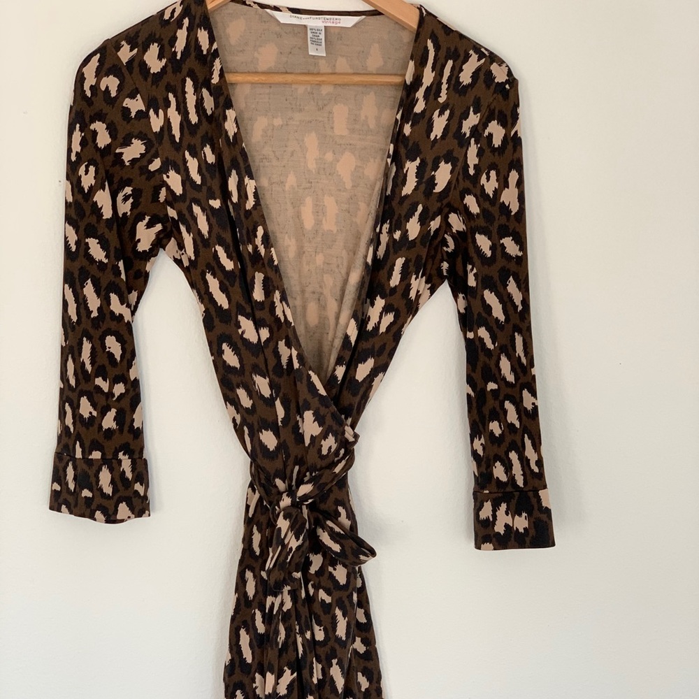 Diane Von Furstenberg leopard wrap dress